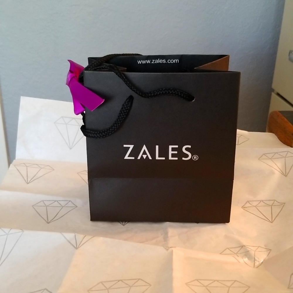 Zales Jewelry Box and Bag with tissue paper